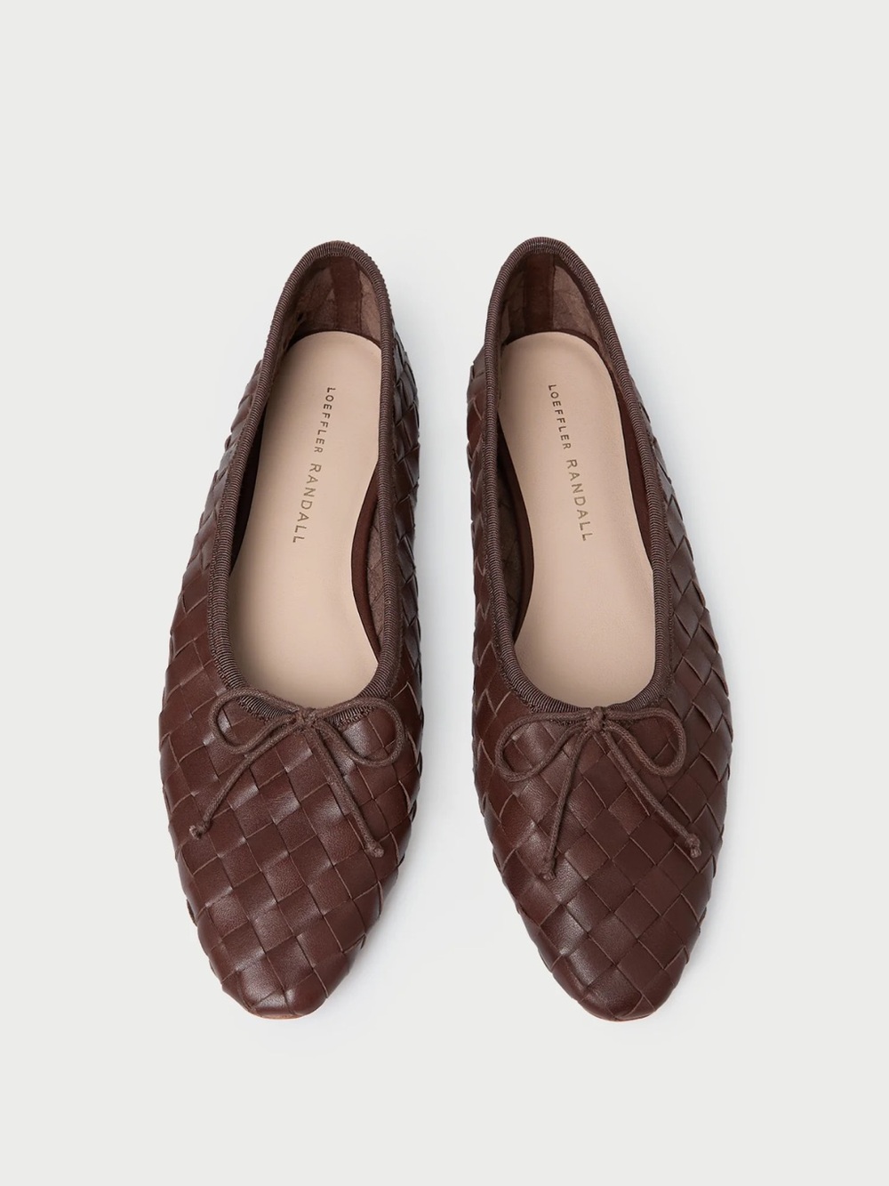Loeffler Randall Landry Chocolate Woven Ballet Flat